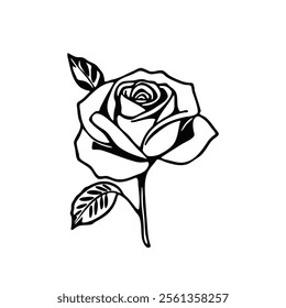 rose, vector, elegant, pattern, abstract, flower, design, nature, illustration, floral, beauty, garden, creative, seamless, plant, sketch, tattoo, drawing, black and white, petal, stem, romantic, deco