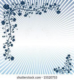 rose vector floral corner