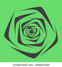 Rose. Vector Flower. Beautiful Black Rose in Ethnic Style for Textile, Tile, Paper, Card, Banner, Fabric, Illustration. Ethnic Rose. Vector Illustration. Symbol. Flower. Stylized Rose. Geometric.