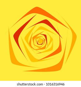 Rose. Vector Flower. Beautiful Rose in Ethnic Style for Textile, Tile, Paper, Card, Banner, Fabric, Illustration. Ethnic Rose. Vector Illustration. Symbol. Flower. Stylized Rose. Geometric.