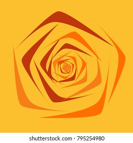 Rose. Vector Flower. Beautiful Rose in Ethnic Style for Textile, Tile, Paper, Card, Banner, Fabric, Illustration. Ethnic Rose. Vector Illustration. Symbol. Flower. Stylized Rose. Geometric.