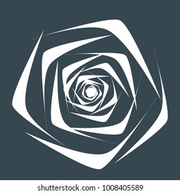 Rose. Vector Flower. Beautiful White Rose in Ethnic Style for Textile, Tile, Paper, Card, Banner, Fabric, Illustration. Vector Illustration. Symbol. Flower. Stylized. Geometric.