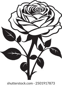 rosa, Vector, flor, silueta, simple, ilustración, icono, patrón, negro, rama, plantilla, diseño, blanco, hoja, forma, doodle, boceto, floral, tatuaje, flor, decoración, vapor, arte, abstracto, jardín,