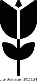 icono plano de glifo vector de rosa