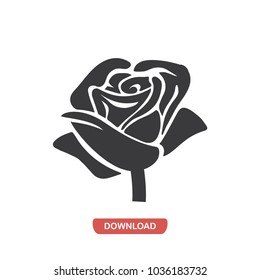 Rose vector icon