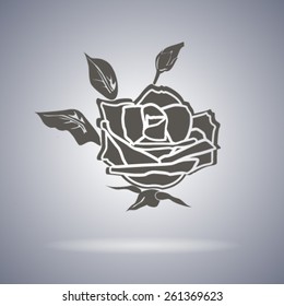 rose vector icon