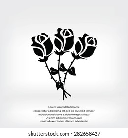 rose vector icon