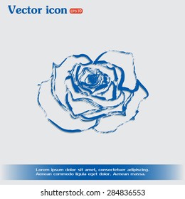 rose vector icon