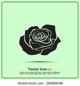 rose vector icon