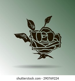 rose vector icon