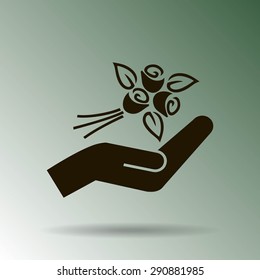 rose vector icon