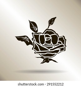 rose vector icon
