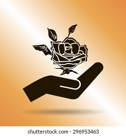 rose vector icon