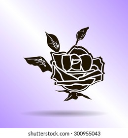 rose vector icon