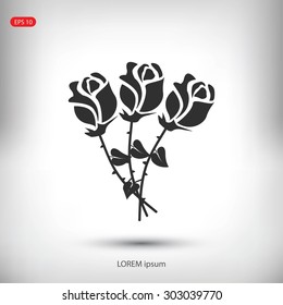 rose vector icon