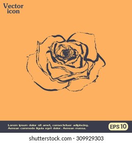 rose vector icon