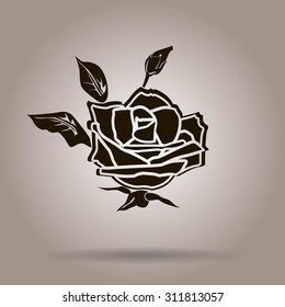 rose vector icon