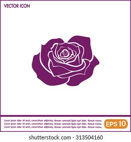 rose vector icon