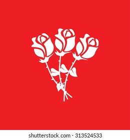 rose vector icon