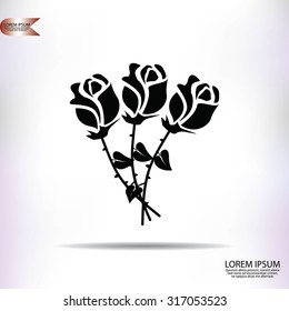 rose vector icon