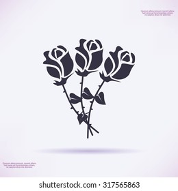 rose vector icon