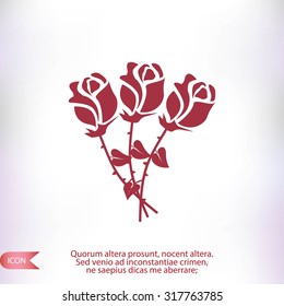 rose vector icon