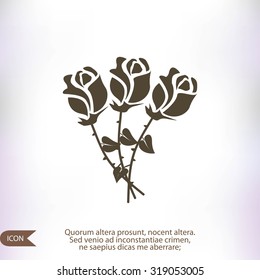 rose vector icon