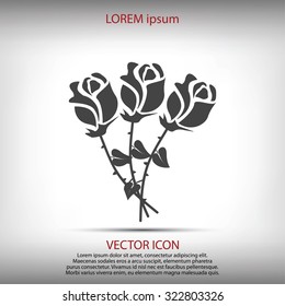 rose vector icon
