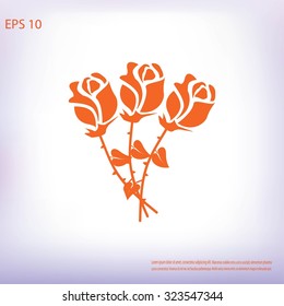 rose vector icon