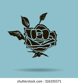 rose vector icon