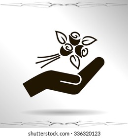 rose vector icon