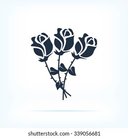 rose vector icon