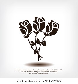 rose vector icon