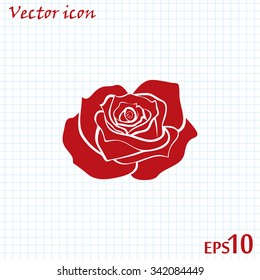 rose vector icon