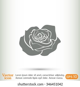 rose vector icon