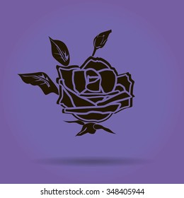 rose vector icon