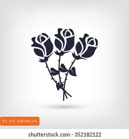 rose vector icon