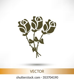 rose vector icon