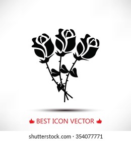 rose vector icon