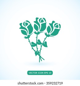 rose vector icon