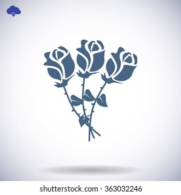 rose vector icon