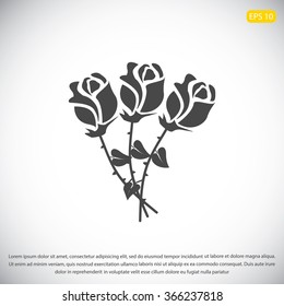 rose vector icon