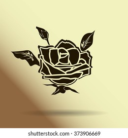 rose vector icon