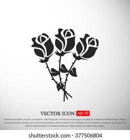rose vector icon