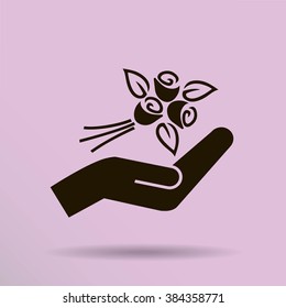 rose vector icon