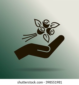 rose vector icon