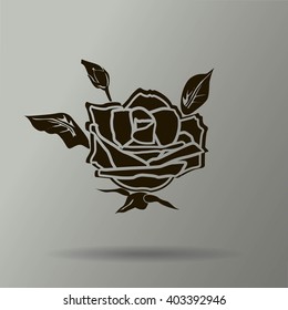 rose vector icon