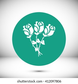 rose vector icon