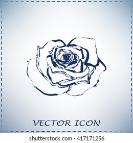 rose vector icon