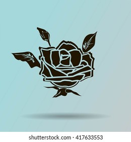 rose vector icon